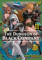 Boekomslag van The Dungeon of Black Company deel 11 met een blondharige vrouw met zwaard, non en vrouw in bruine outfit.