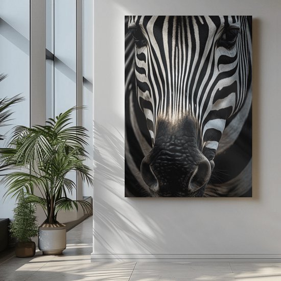 Tableau sur Toile - Animaux - Zebra - Décoration Murale - 1590x100x2 cm
