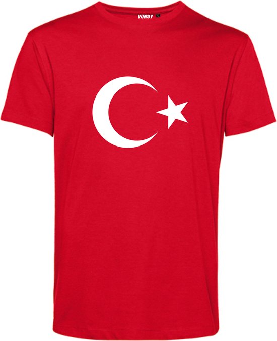 T-shirt kind Vlag Turkije | EK 2024 |Turkije tshirt | Shirt Turkije Vlag | Rood | maat 104