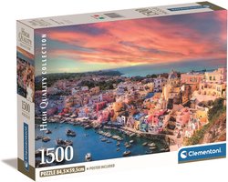 Clementoni - Puzzel - 1500 Stukjes - Picturesque Procida Island - Puzzel Voor Volwassenen