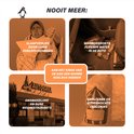 Collage van vier afbeeldingen die problemen met traditionele koelboxen tonen: iemand die zich verslikt, warme flessen water, een drive-thru restaurant en smeltende ijsklontjes.
