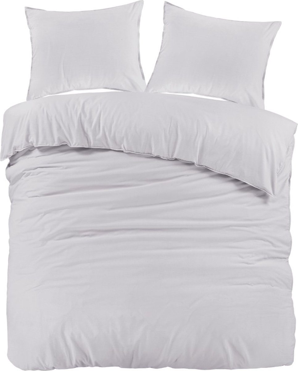Day Dream Jeans Stitch - Dekbedovertrek - Tweepersoons - 200 x 200/220 - Lichtgrijs