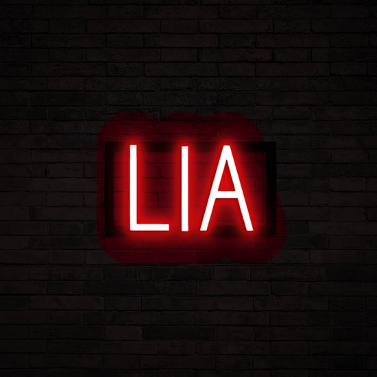 LIA - Lampe Néon LED Chambre d'enfant | SortBrite | 26,63 x 16 cm | 6 modes de gradation et 8 animations lumineuses | Lampe murale avec nom, Siècle des Lumières néon