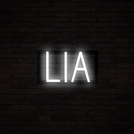 LIA - Lampe Néon LED Chambre d'enfant | SortBrite | 26,63 x 16 cm | 6 modes de gradation et 8 animations lumineuses | Lampe murale avec nom, Siècle des Lumières néon