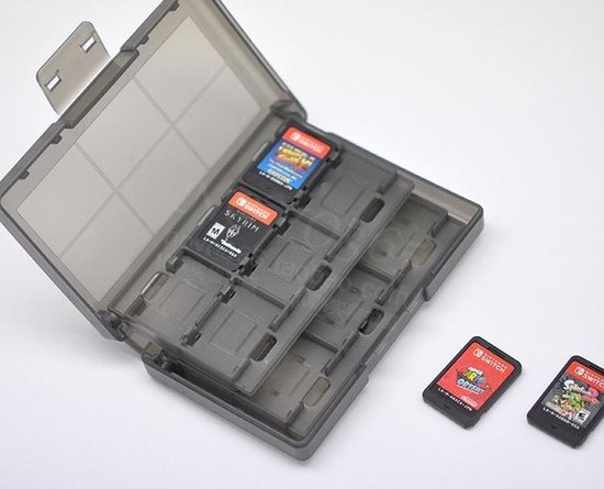 Kaarten houder voor Nintendo Switch - 24 slots - Doorschijnend