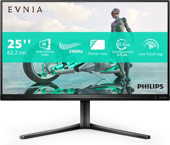 Foto: Philips evnia 25m2n3200w 00 full hd gaming monitor ergonomische stand 240hz 25 inch