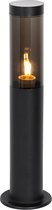 QAZQA rox - Lampe d'extérieur sur pied moderne | Lampe sur pied pour extérieur - 1 lumière - H 45 cm - Zwart - Éclairage extérieur