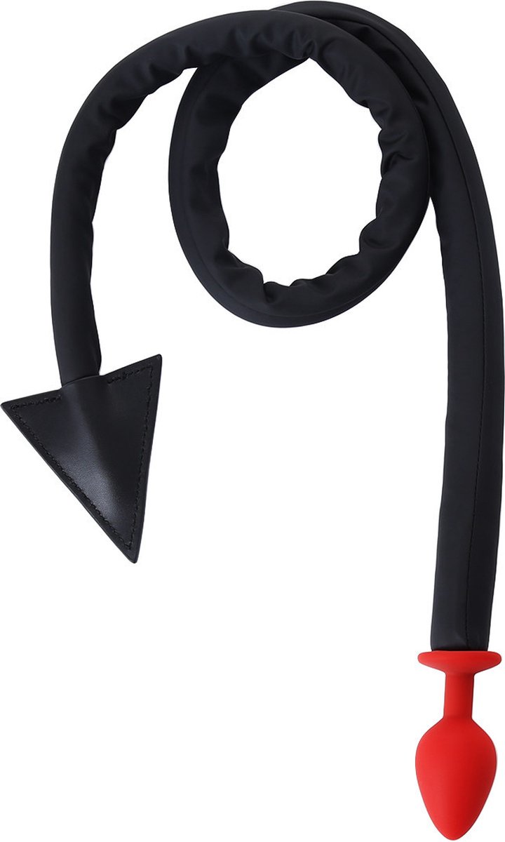 Goedkoopste vscnovelty® buttplug met leren staart - Devils Tail with plastic Plug - 100 cm