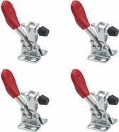 Lot De 4 Pinces à Dégagement Rapide - Tendeurs Levier De Genou 45kg, Pinces à Bascule Verticales Antidérapantes Pour Menuiserie, Soudage & Machines