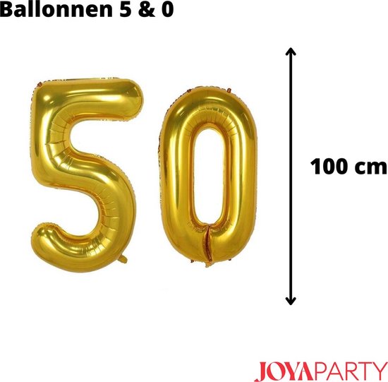 50e verjaardag decoraties set, 18 stuks zwart gouden ballonnen kit met 50e verjaardag decoraties set, 18 stuks zwart gouden ballonnen kit met