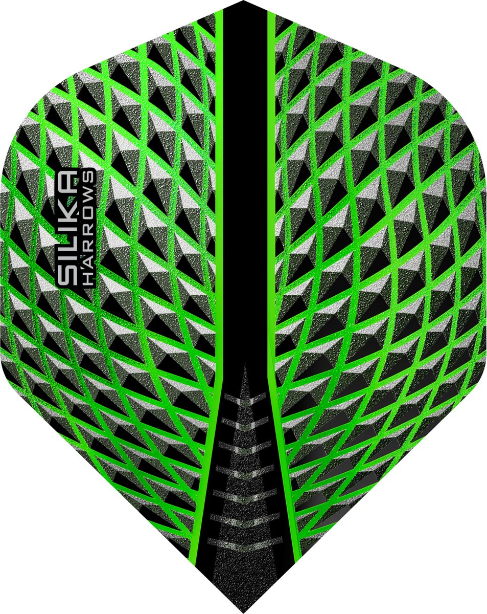 Harrows Silika NO2 Green Tough Crystalline Coated - Dart Flights