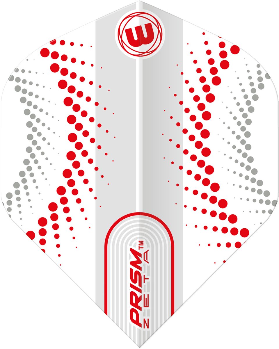 Winmau Prism Zeta White & Red - Dart Flights