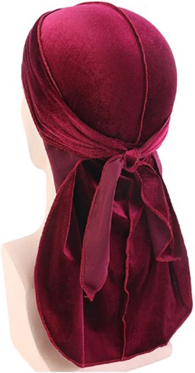 Velvet - Waves - Velvet Durag - Premium - Silky - Haardeksel - Hoofddoek - Bordeaux