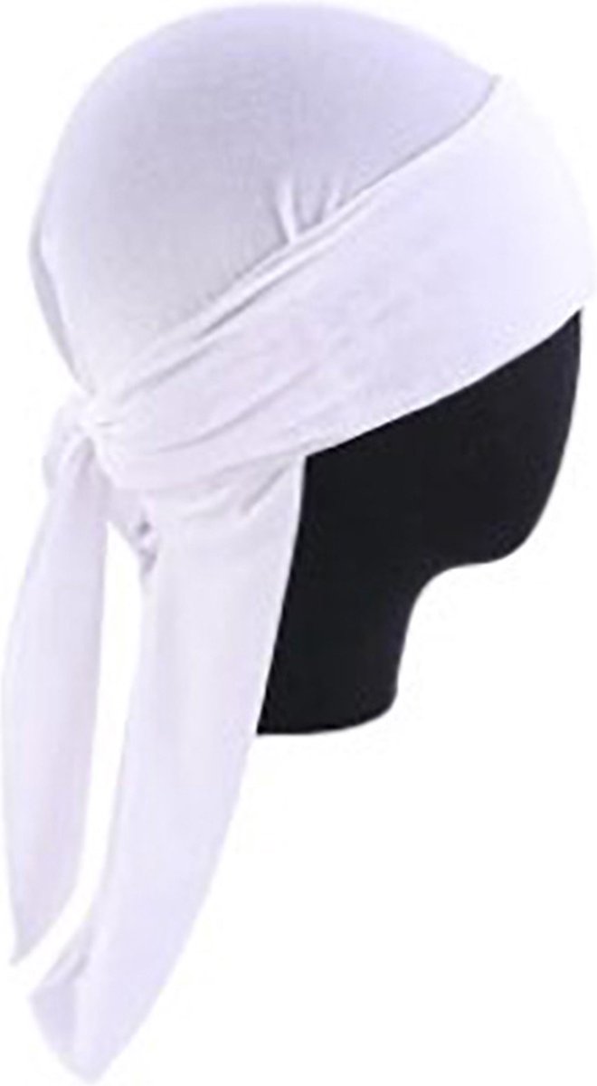 Velvet - Waves - Velvet Durag - Premium - Silky - Haardeksel - Hoofddoek - Wit