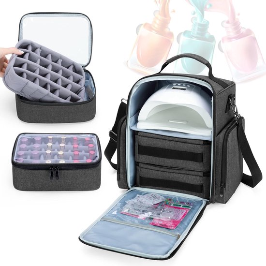 BAFASO Dubbellaagse naaiset, organizer tas voor naai-accessoires, met