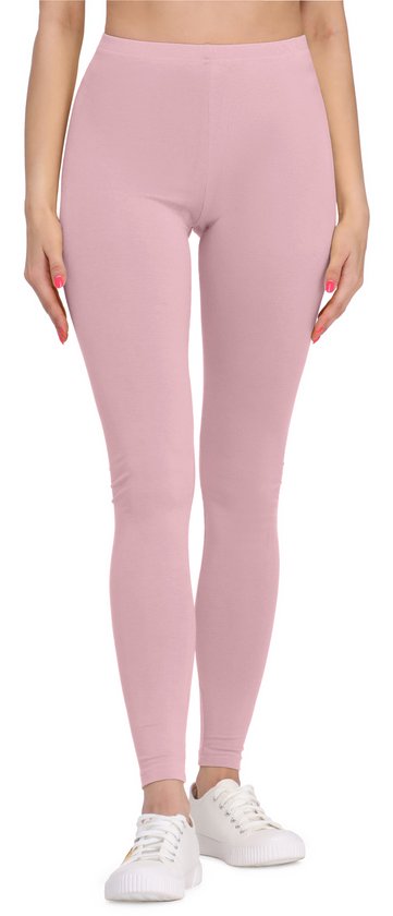 Bellivalini BLV-BLV50-147-LE Dames Leggings - Sport - Vrijetijdsbroek - Lang - Viscose - Sporbroek - Yogabroek - Poederroze - XS