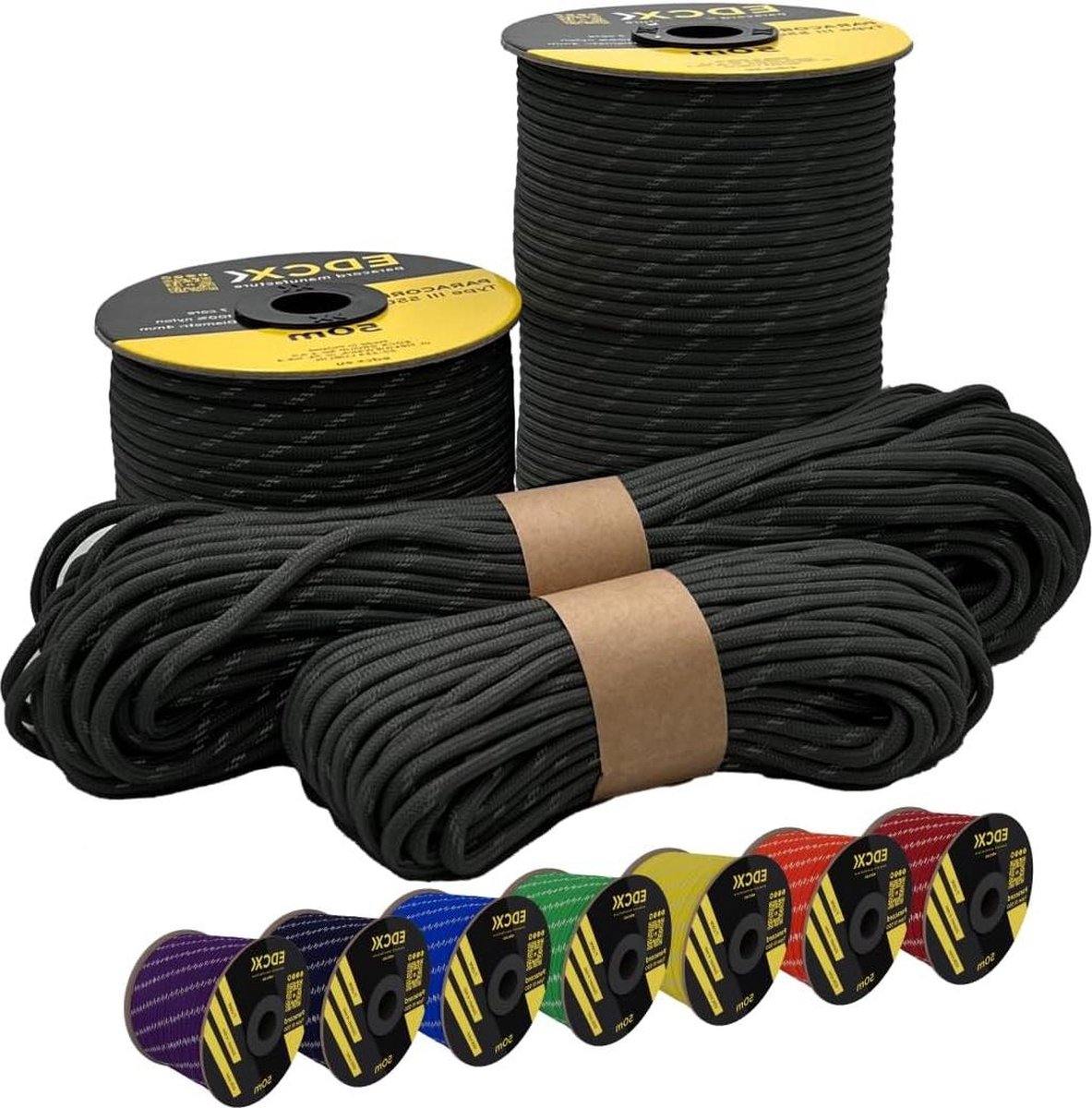 4 mm Reflecterend Paracord 550 30 meter scheurbestendig parachutekoord voor overleving nylon type III met 7 draden in kleuren
