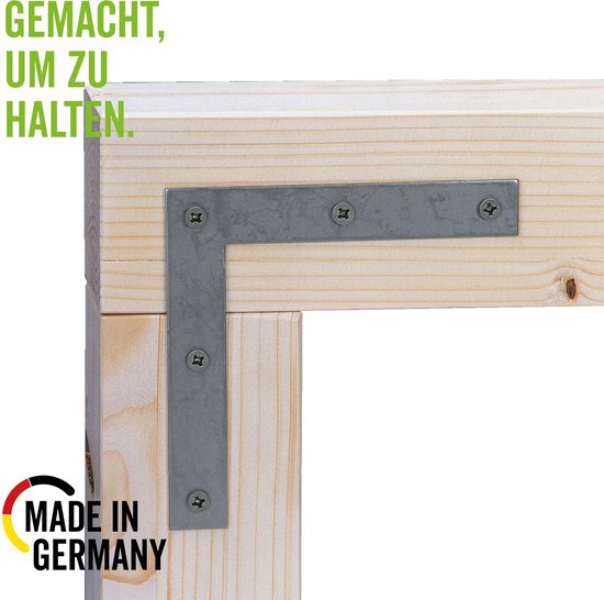 Alberts 10x Connecteur d'angle d'angle Connecteur plat Coin de Meubles 200x200x30mm