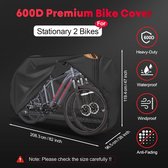 Zettum Fietshoes voor transport van 1 fiets - Fietshoezen voor buitenopslag, waterdicht, outdoor en heavy duty, 600D PU-coating, fietshoezen voor 1 fietsen, mountainbikes, racefiets, strandcruiser