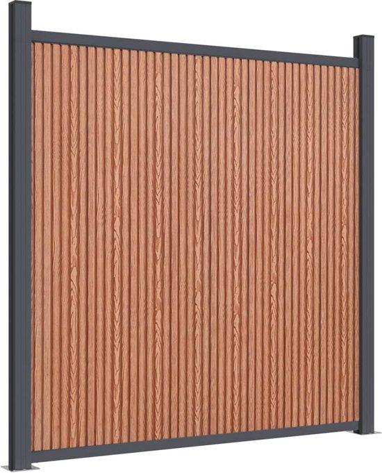 vidaXL-Panneau de clôture-353x186-cm- HKC-marron