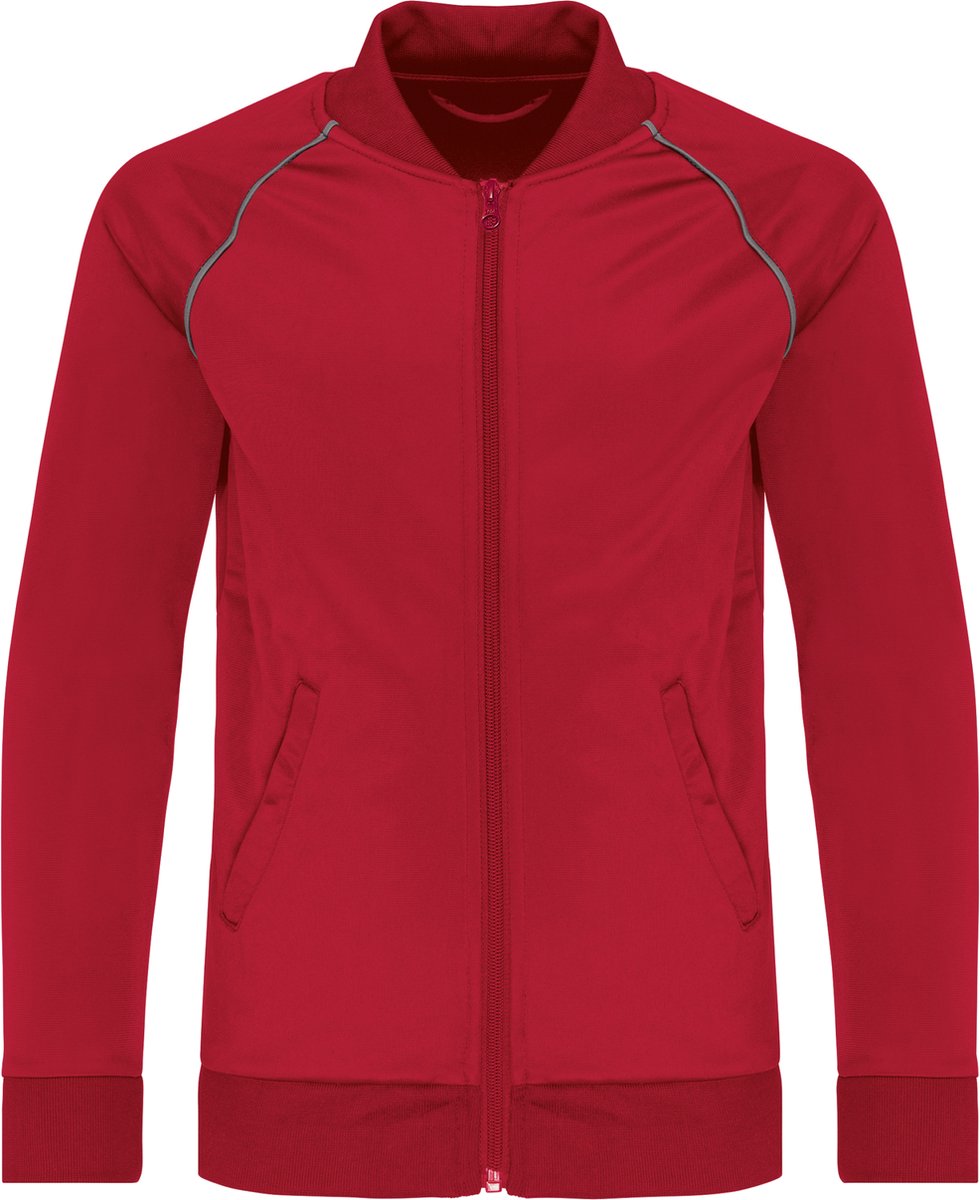 PROACT® Kindertrainingsjas met rits en biesje PA385 Sporty 12/14 years 12/14 ans Rood