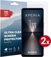 Protecteur d'écran Rosso adapté pour Sony Xperia 10 VI | Pack Duo Ultra Clair | Feuille de TPU | Film protecteur compatible avec les coques | 2 pièces