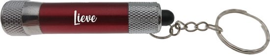 Lampe de poche | Porte-clés | Avec nom | Rouge | chère