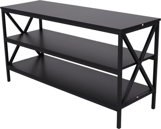 Foto: Roterende boekenkast 4 laags 20 vakken 137 x 50 cm hout look