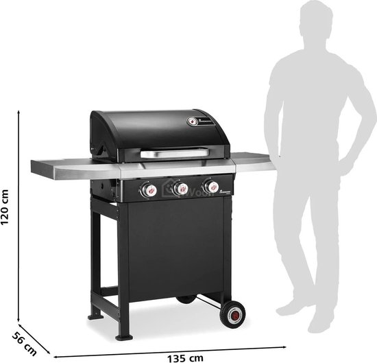 GasBBQ Landmann Trexon PTS 3.1 Zwart - 4 branders - Inclusief gasslang - Gas bbq barbecue van Landmann — afbeelding 3