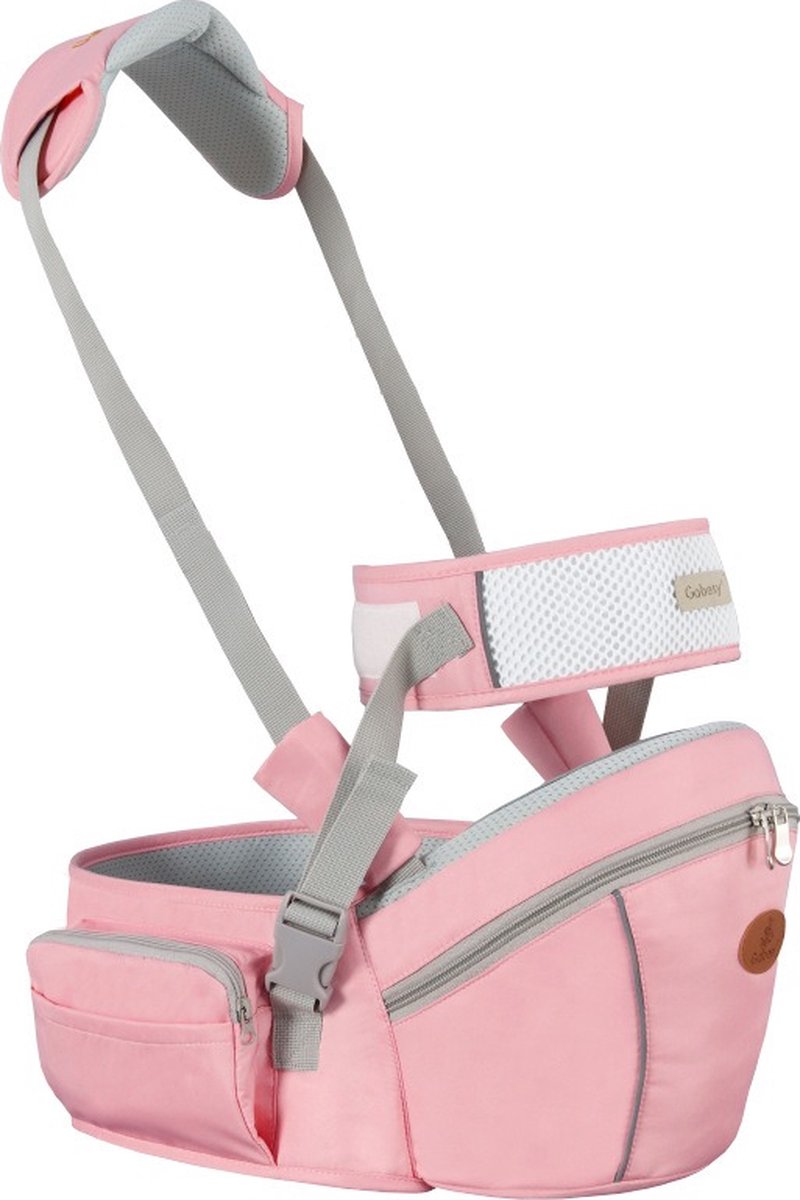 Bol.com Baby Heupdrager met Extra Band en Nek Band – Roze – Heupsteun voor Baby en Peuter – Draagtas met Veiligheidsband tegen R... aanbieding