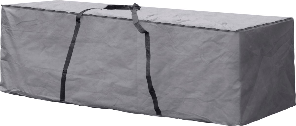Perel Beschermhoes voor ligkussens, grijs, rechthoekig, 200 cm x 75 cm x 60 cm