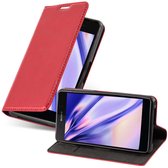Cadorabo Hoesje voor Sony Xperia Z2 COMPACT in APPEL ROOD - Beschermhoes met magnetische sluiting, standfunctie en kaartvakje Book Case Cover Etui