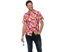 Partychimp Hawaii Blouse Mannen Carnavalskleding Heren Foute Party Verkleedkleren Volwassenen Carnaval Foute Party Toppers 2026 Summer is Magic - Polyester - Rood - Maat L/XL