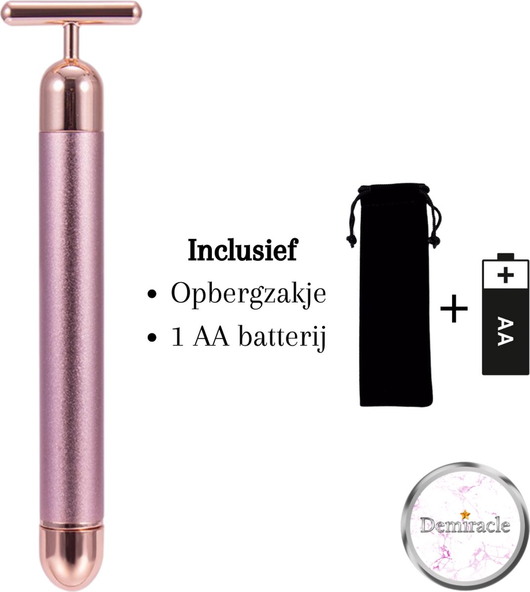 Demiracle® Premium Rose Gold Beauty Bar - Gezichtsreiniging – Schoonheidsbehandeling – Gezichtsmassage – Gua Sha – Jade Roller – Beauty – Relax – Massage – Cadeau