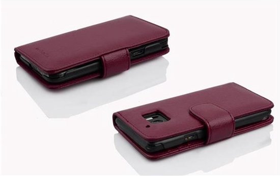 Coque Cadorabo pour HTC ONE M10 en VIOLET BORDEAUX - Housse de Protection avec Fermeture Magnétique et 3 Emplacements Cartes Book Case Cover Etui