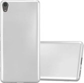 Coque Cadorabo pour Sony Xperia XA en ARGENT MÉTALLISÉ - Housse de protection en silicone TPU flexible Case Cover