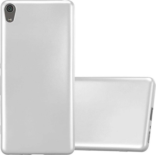 Coque Cadorabo pour Sony Xperia XA en ARGENT MÉTALLISÉ - Housse de protection en silicone TPU flexible Case Cover