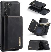 CaseMe - Telefoonhoesje geschikt voor Samsung Galaxy S23 Plus - Back Cover - Met Magnetische Pasjeshouder - Zwart