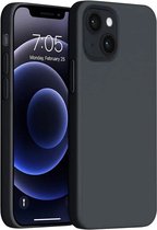Hoesje Geschikt voor iPhone 14 hoesje - zacht siliconen - Liquid Backcover - Zwart