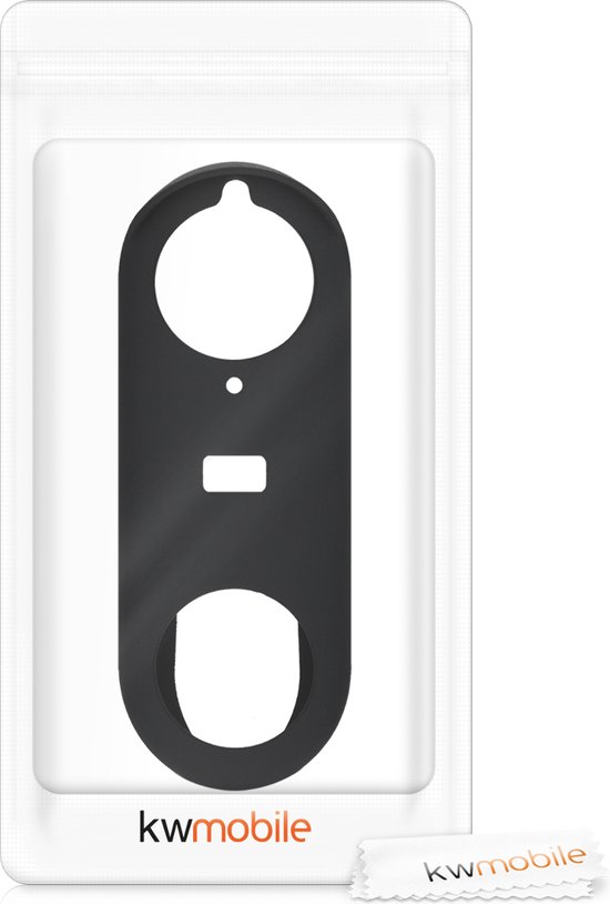 kwmobile hoes voor video deurbel - geschikt voor Nest Hello Video Doorbell - Siliconen case ter bescherming - In zwart van Merkloos — afbeelding 3