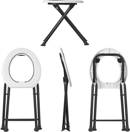 ProPlus Opvouwbaar reistoilet - compact en lichtgewicht - 40 x 37,5 x 43 cm - zwart/wit van ProPlus — afbeelding 2