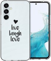 iMoshion Hoesje Geschikt voor Samsung Galaxy A54 (5G) Hoesje Siliconen - iMoshion Design hoesje - Transparant / Live Laugh Love