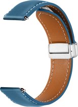 Bande Adaptée Pour Universal Galaxy Watch Cuir+ Fermeture Magnétique - Blauw