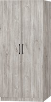 Belfurn -Kledingkast ELMA 2 deuren 80cm new grey oak