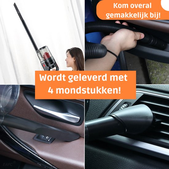ZEYXINH 2-in-1 Handheld Stofzuiger Snoerloos, 16KPA Krachtige Stofzuiger, 30 Minuten Looptijd, Autostofzuiger met Borstelloze Motor, Draagbare Stofzuiger voor Auto, Thuis, Kantoor Schoonmaken