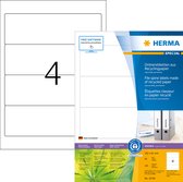 HERMA 10740, Wit, Zelfklevend printerlabel, Gestanste etiket, Papier, Laser/inkjet, Permanent