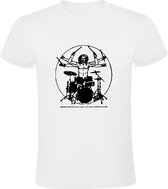 Da Vinci Drummer Heren T-shirt | Muziek | Band | Rock and Roll | Festival | Hardrock | Drums | Music | Shirt