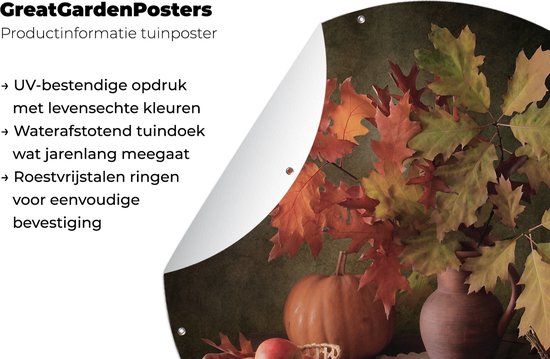 Garden Circle Feuilles - Fruit - Nature Morte - 90x90 cm - Poster de Jardin