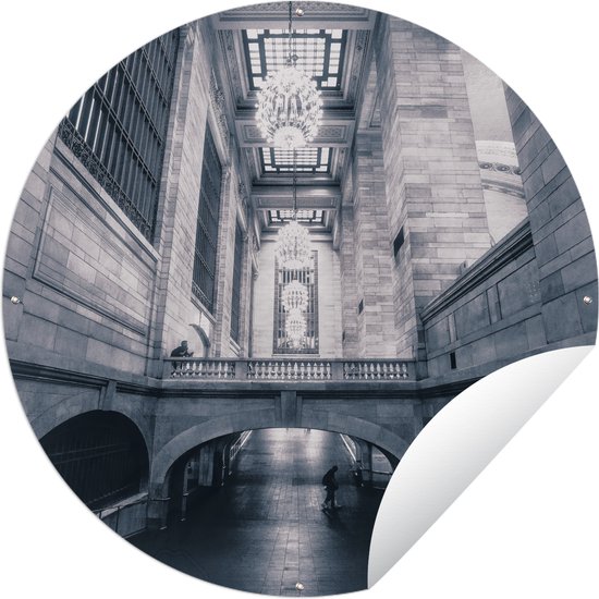 Tuincirkel Grand Central - New York - Station - 60x60 cm - Ronde Tuinposter - Buiten