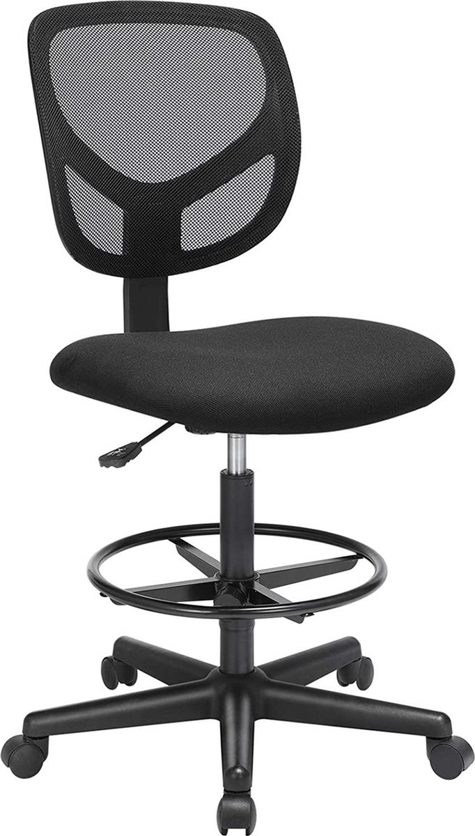 Bobbel Home - Ergonomische bureaustoel - Verstelbare voetsteun - Directie Manager stoel- Voor Gamen/Kantoor/Thuiswerken stoel Ergonomisch Office Chair- Zwart